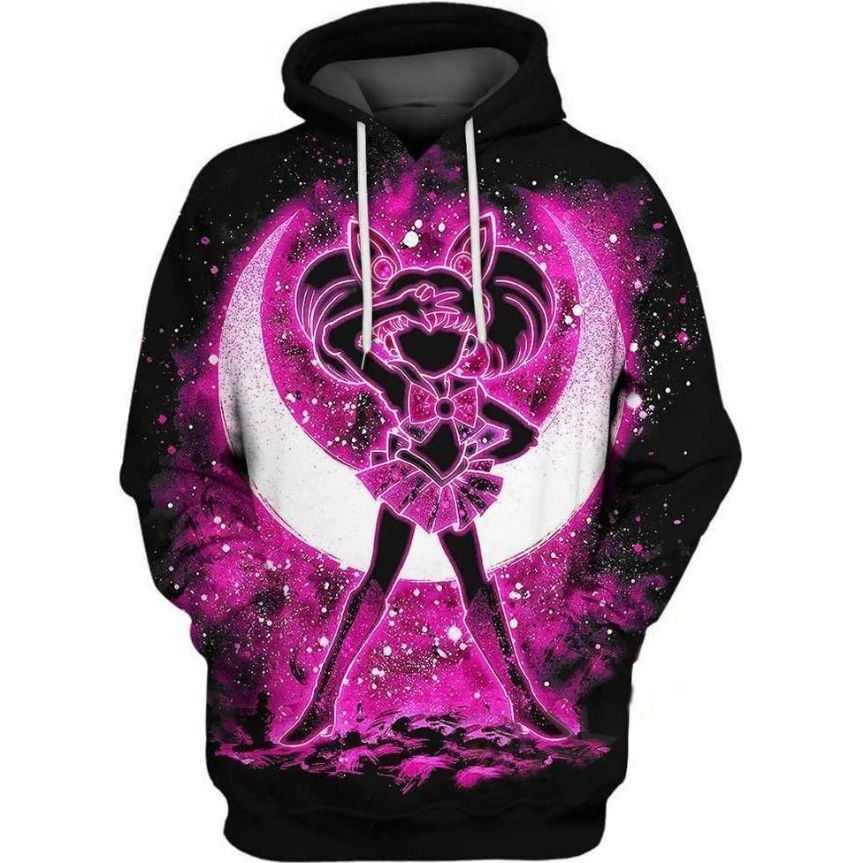 Sailor Moon Child Galaxy Over Print 3d Zip Hoodie