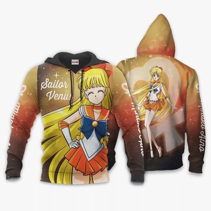 Sailor Venus Minako Aino Anime Manga Sailor Moon 3d T Shirt Zip Bomber Hoodie