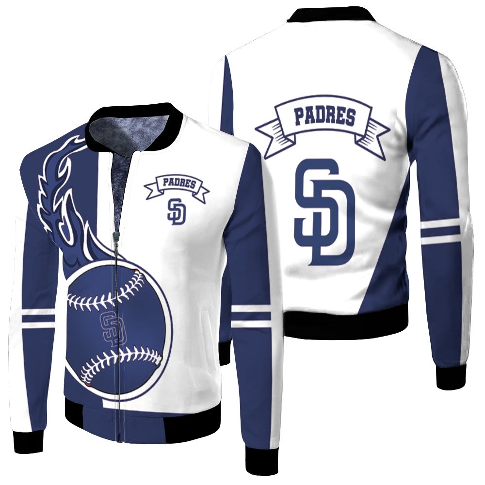 San Diego Padres 3d Fleece Bomber Jacket