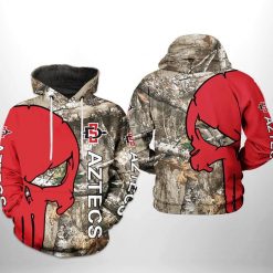 San Diego State Aztecs NCAA Camo Veteran Hunting 3D Printed Hoodie