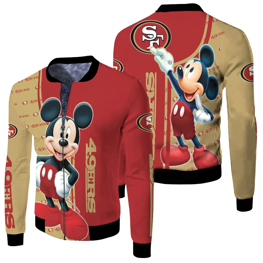 San Francisco 49ers Fan 3d Fleece Bomber Jacket