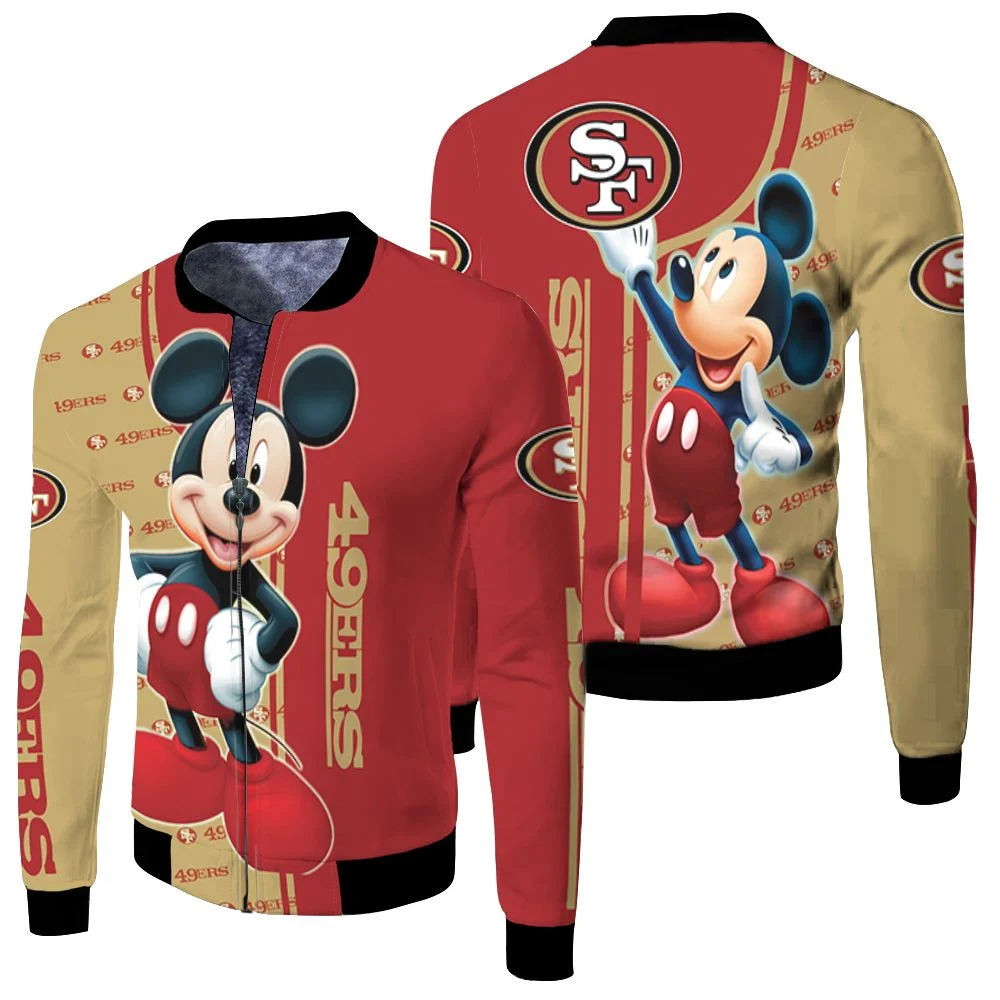 San Francisco 49ers Fan 3d Jersey Fleece Bomber Jacket