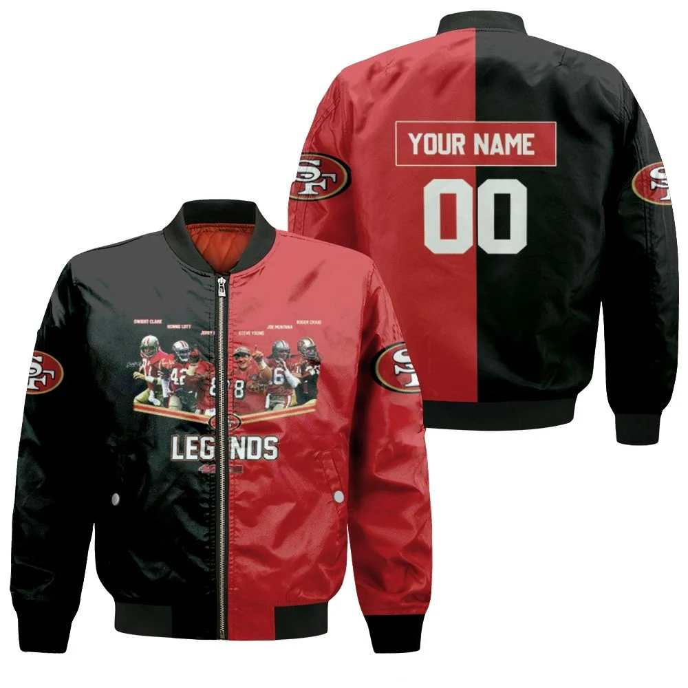 San Francisco 49ers Legends Signed Personalized Bomber Jacket