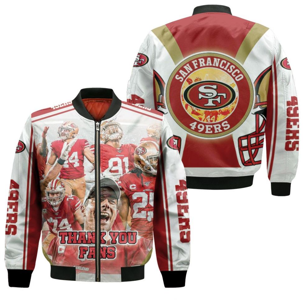 SF 49ers Red Valentine Bomber Jacket