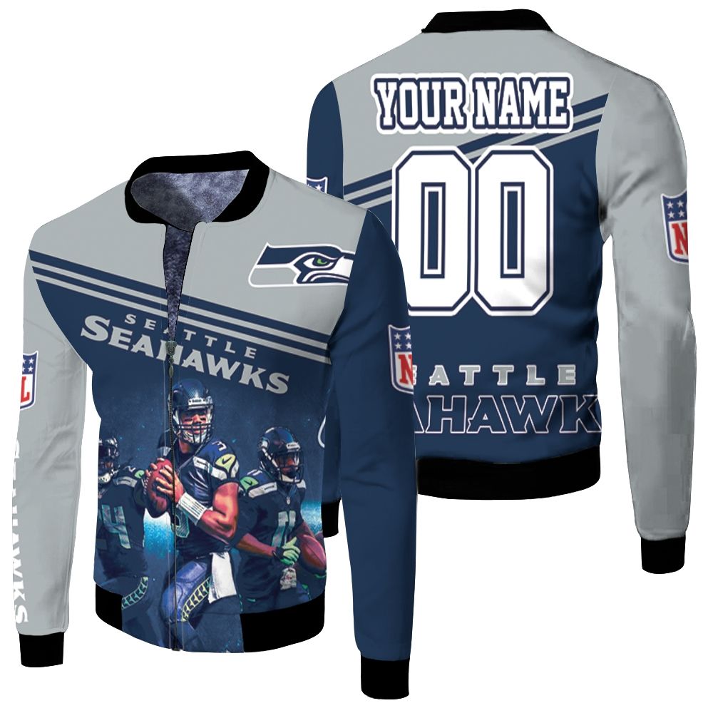 Seattle Seahawks Best Players 2020 Nfl Season Nfc West Champs Personalized Fleece Bomber Jacket