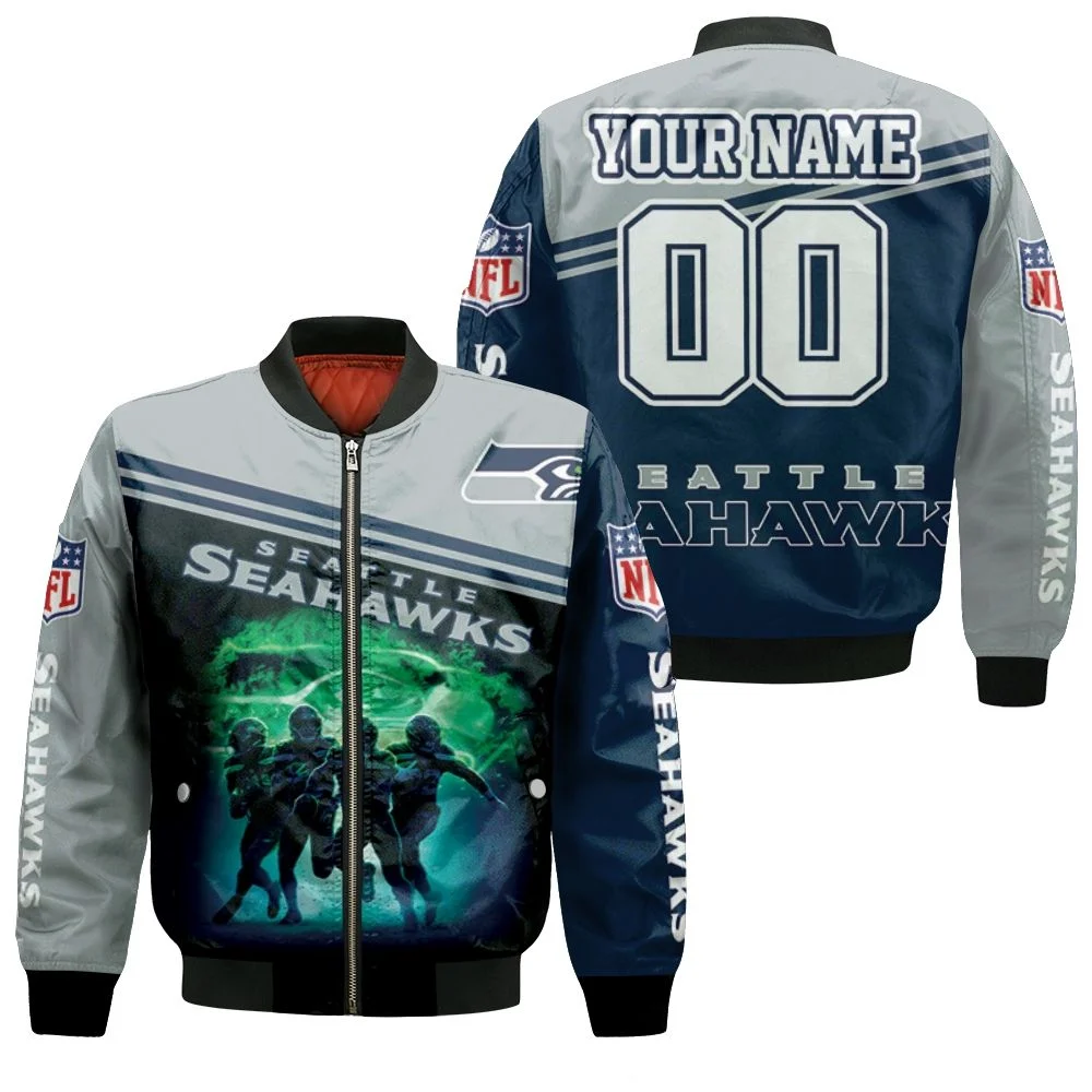 Seattle Seahawks Legend Players Personalized Bomber Jacket