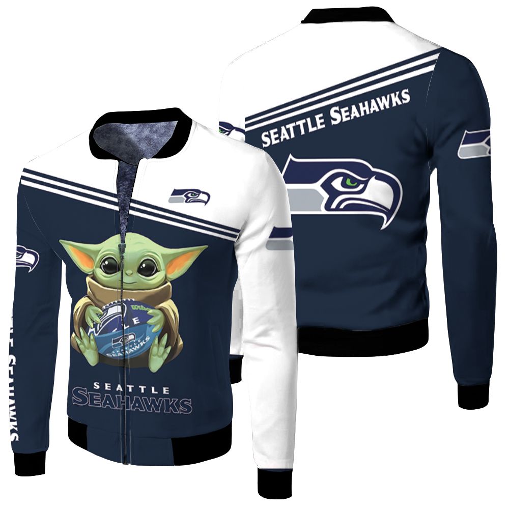 Seattle Seahawks X Baby Yoda 3d T Shirt Hoodie Jersey Fleece Bomber Jacket
