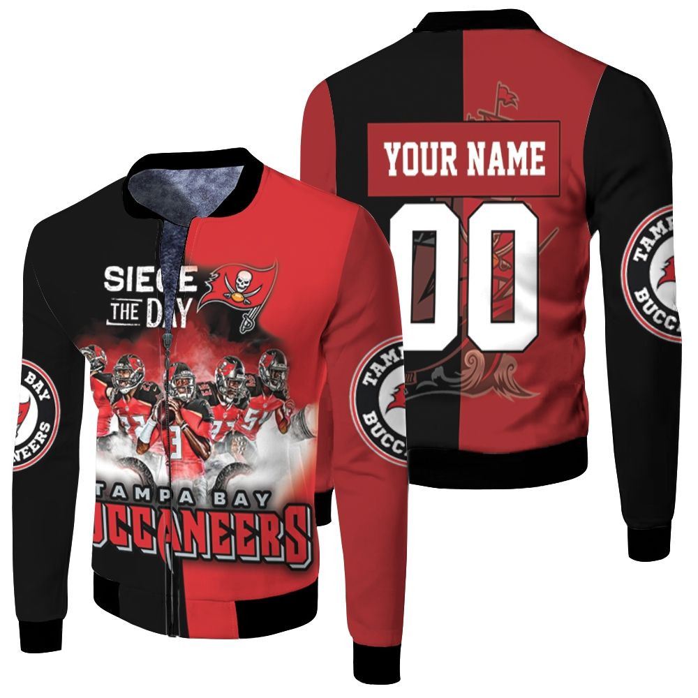 Siege The Day Tampa Bay Buccaneers Nfc South Champions Super Bowl 2021 Personalized 1 Fleece Bomber Jacket