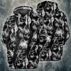 Skulls 3d Zip Hoodie