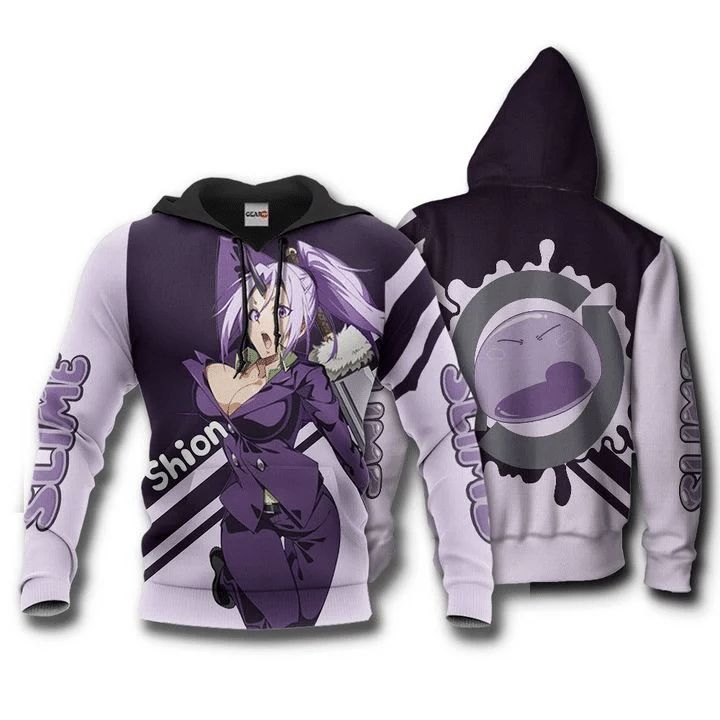 Slime Shion Tensura Anime Manga 3d Zip Hoodie