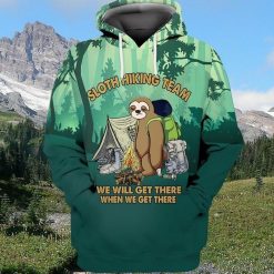 Sloth Hiking Camping Full Printing 3d Hoodie