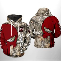 South Carolina Gamecocks NCAA Camo Veteran Hunting 3D Printed Hoodie