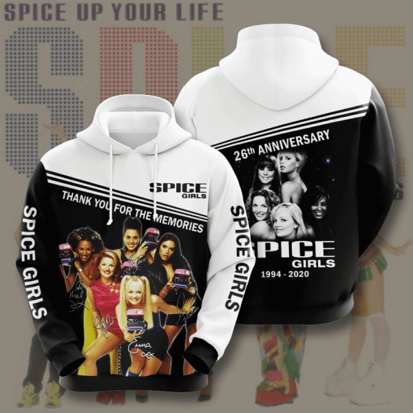 Spice Girls 26th Anniversary 1994 2020 Signature Design Gift For Fan Custom 3d All Over Printed Hoodie