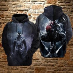 Spiderman Avengers Marvel Over Print 3d Zip 4 Hoodie