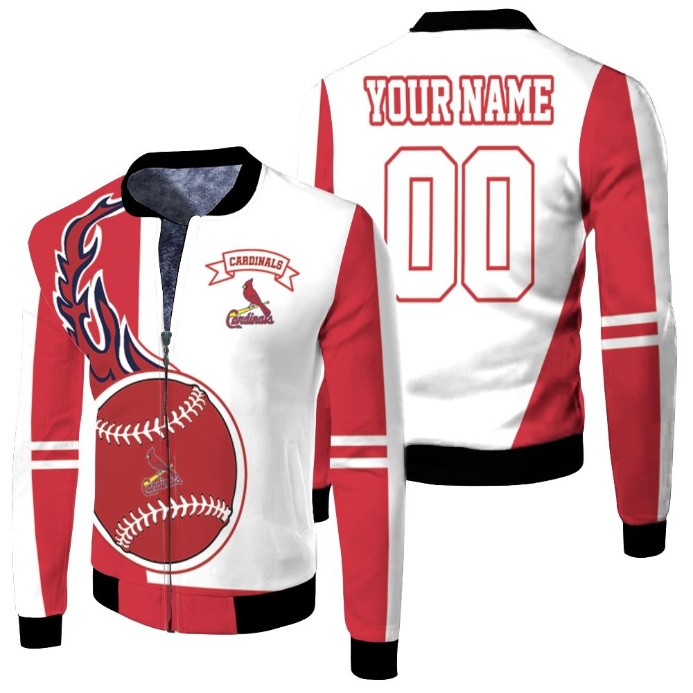 St. Louis Cardinals 3d Personalized Fleece Bomber Jacket