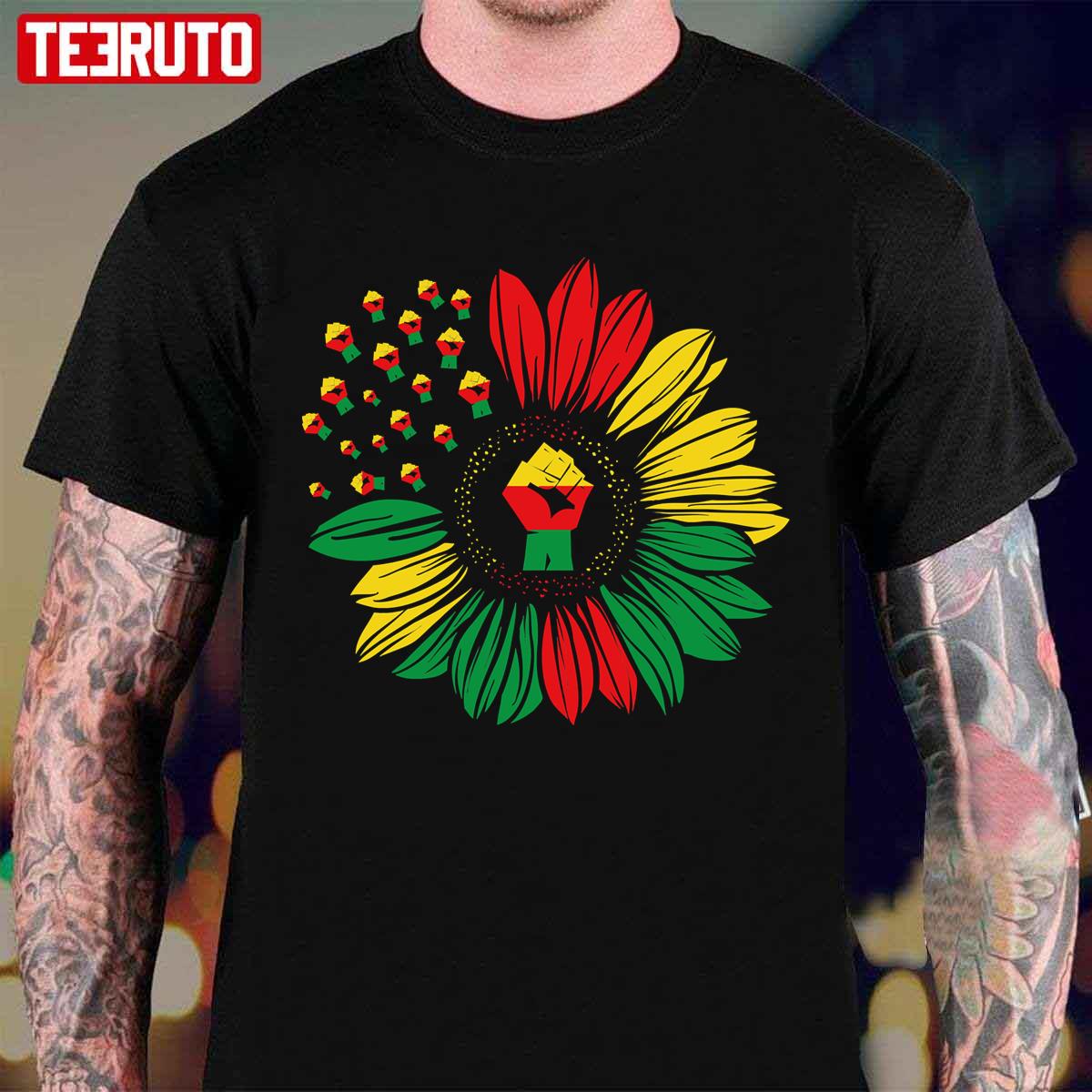 Sunflower Black Month History February 2022 Unisex T-Shirt