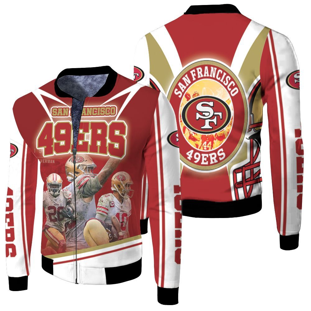 Super Bowl 2021 San Francisco 49ers Nfc East Division Champions Fleece Bomber Jacket