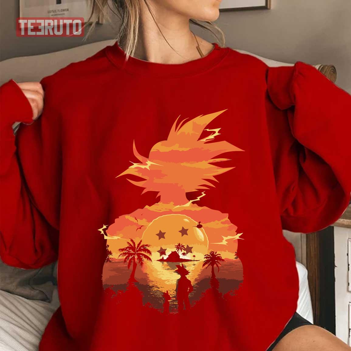 Super Saiyan Warrior Son Goku Kakarot Sunset Dragon Ball Unisex Sweatshirt