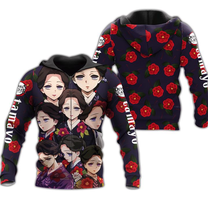Tamayo Demon Slayers Anime Manga 3d Zip Hoodie