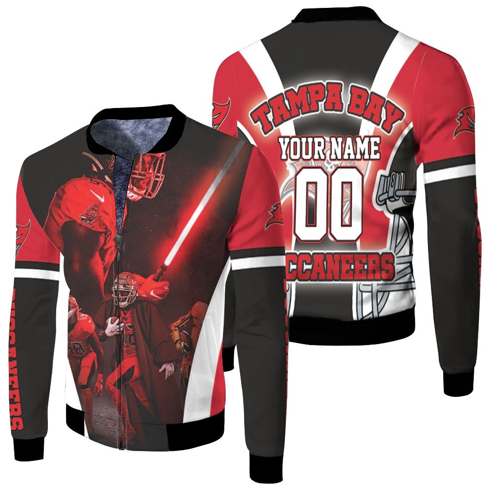 Tampa Bay Buccaneers 2021 Nfl Champions Jedi Lightsaber Personalized Fleece Bomber Jacket