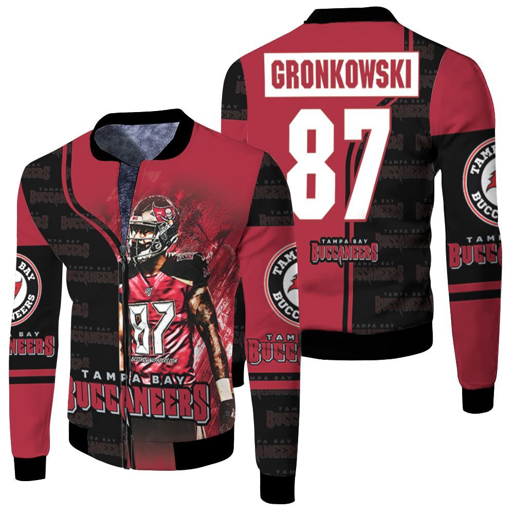 Tampa Bay Buccaneers Gronkowski Legend 87 3d Printed Fleece Bomber Jacket