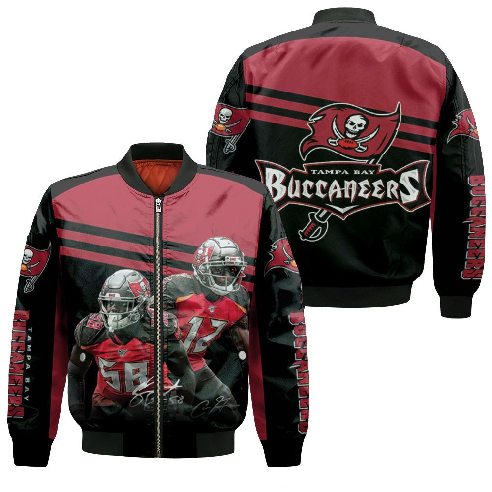 Tampa Bay Buccaneers Kwon Alexander Tom Brady Signed For Fan 3d Printed Bomber Jacket