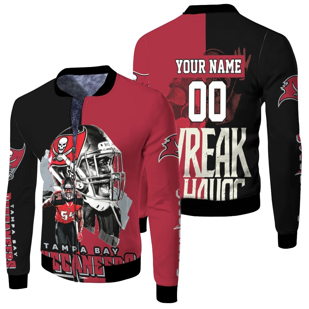 Tampa Bay Buccaneers Lavonte David 54 Wreak Havoc For Fans Personalized Fleece Bomber Jacket