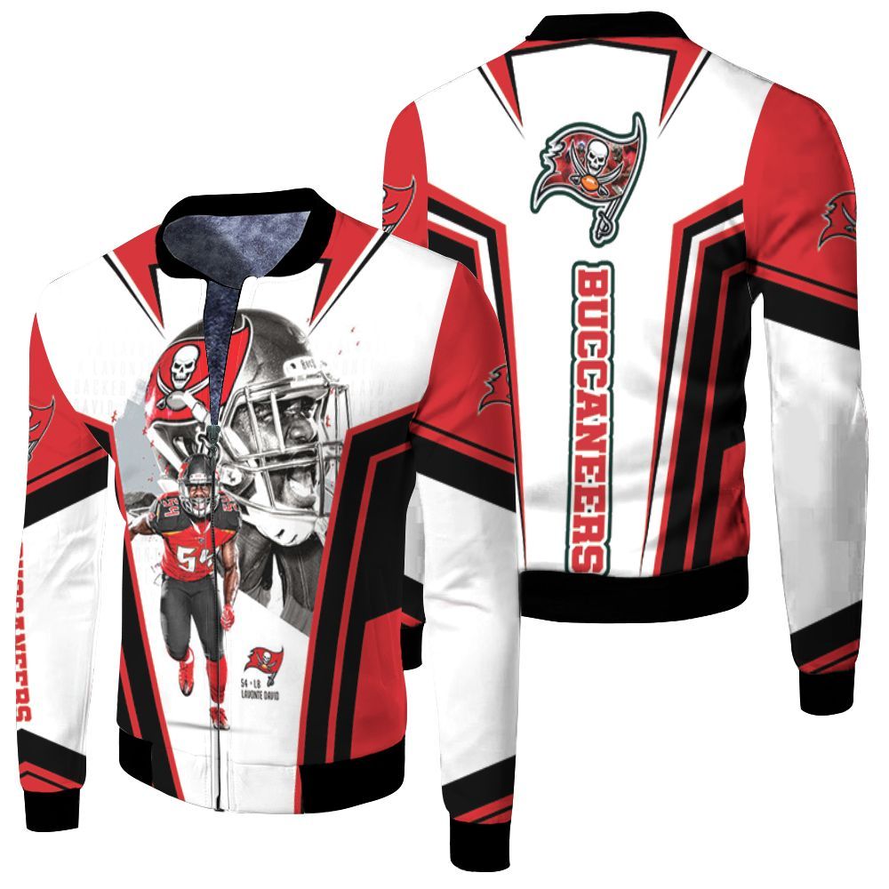 Tampa Bay Buccaneers Superbowl Champions Lavonte David 54 Fleece Bomber Jacket