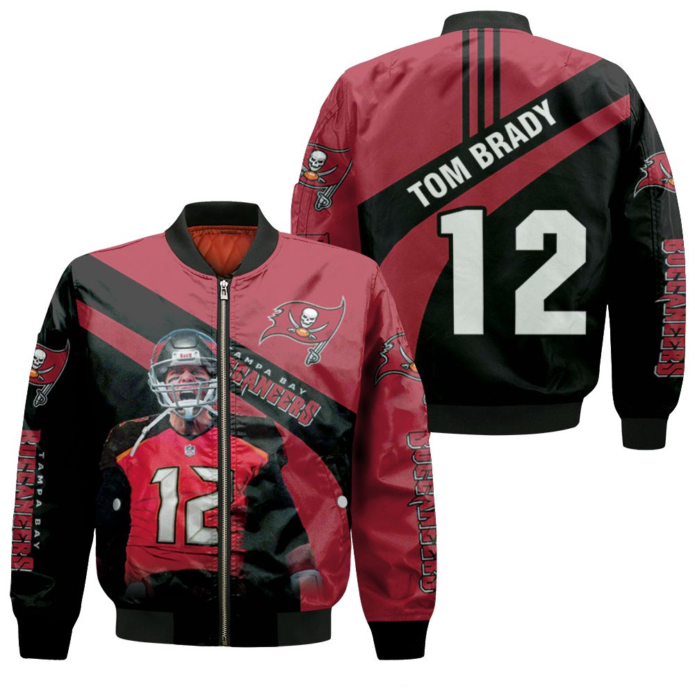 Tampa Bay Buccaneers Tom Brady 12 Nfc South Division Champions Super Bowl 2021 Bomber Jacket