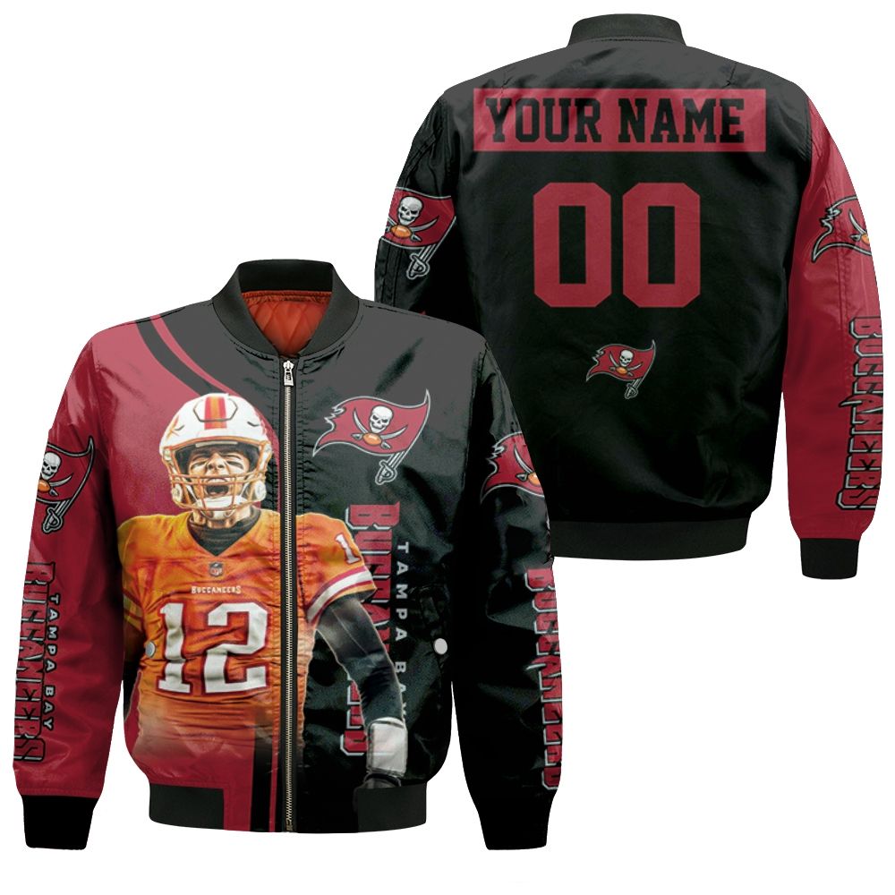 Tampa Bay Buccaneers Tom Brady Best Player Legend 3d Printed For Fan Personalized Bomber Jacket