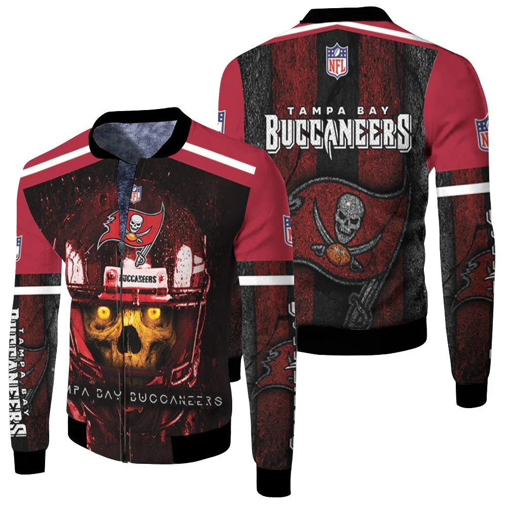 Tampa Bay Buccaneers Yellow Skull Nfc South Division Champions Super Bowl 2021 Fleece Bomber Jacket