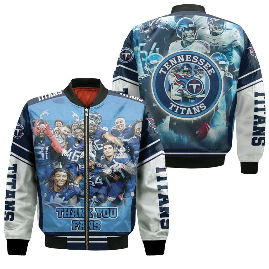 Tennessee Titans Super Bowl 2021 Afc South Division Thank You Fan Bomber Jacket