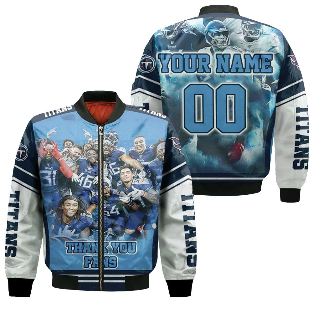 Tennessee Titans Super Bowl 2021 Afc South Division Thank You Fan Personalized Bomber Jacket