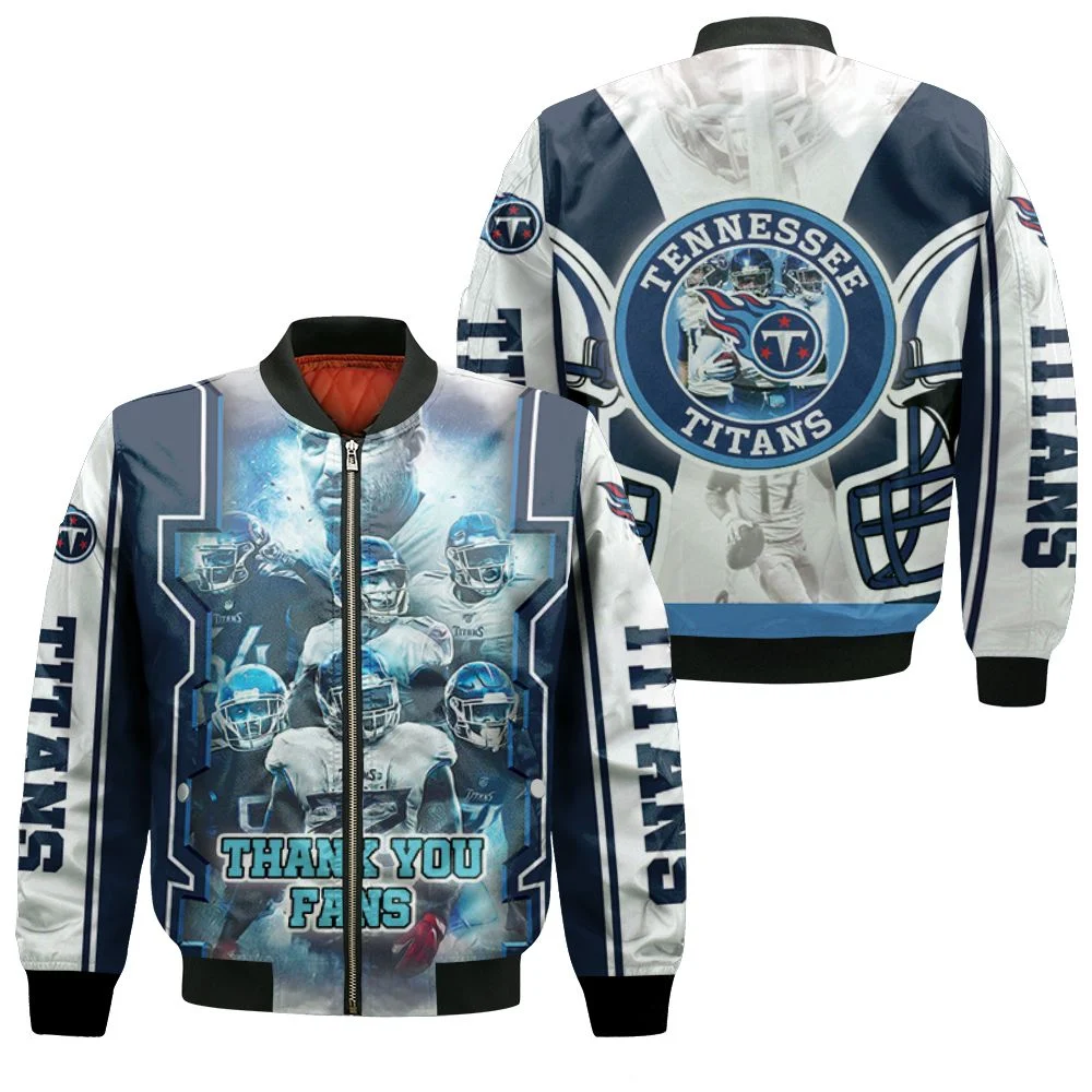 Tennessee Titans Thank You Fan Super Bowl 2021 Afc South Division Bomber Jacket