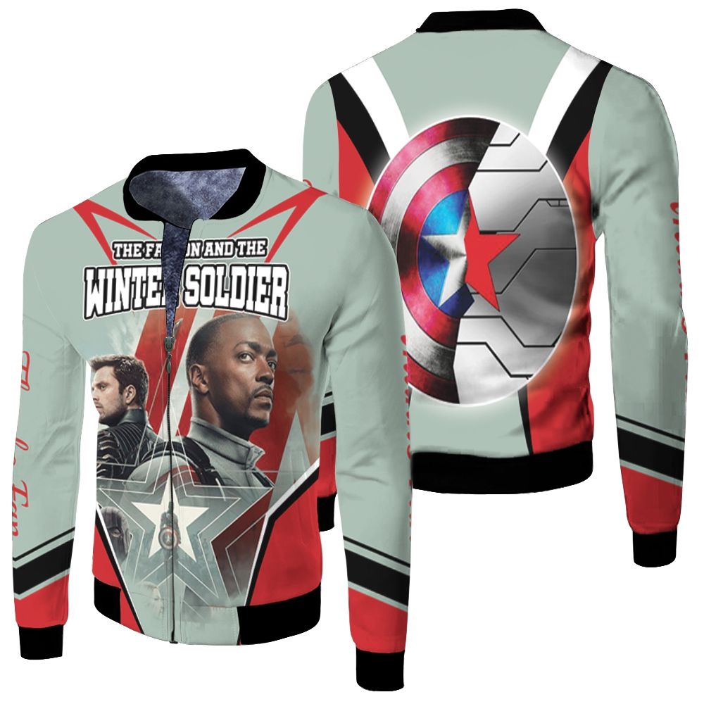 The Falcon And The Winter Soldier Teammates Real Power Fleece Bomber Jacket