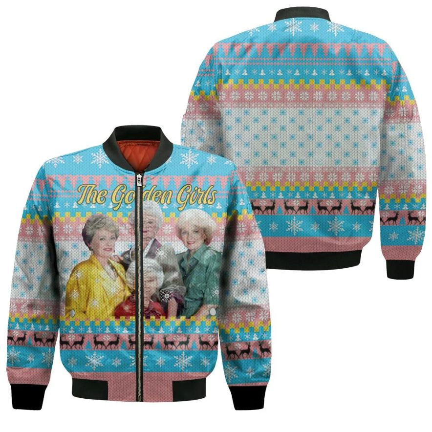 The Golden Girls Fan Christmas Knitting Pattern Sweatshirt 3d Bomber Jacket