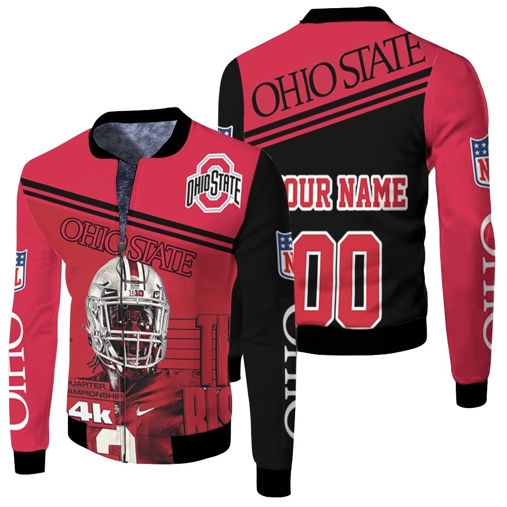 The Rise Of Ohio State Buckeyes B1g Championship Best Team Personalized Fleece Bomber Jacket