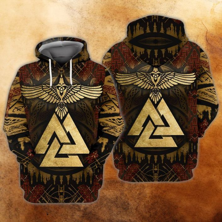 The Viking Eagle 3d Zip Hoodie