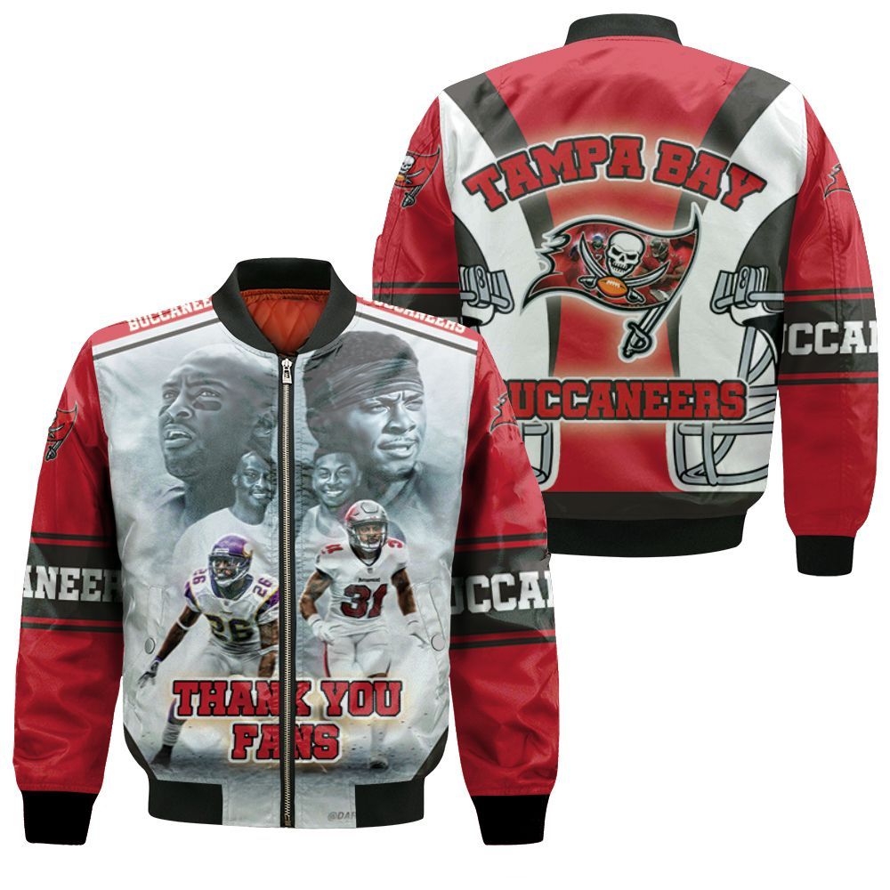 The Winfields Tampa Bay Buccaneers Antoine Winfield Jr 31 And Minnesota Vikings Antoine Winfield Sr 26 For Fans Bomber Jacket