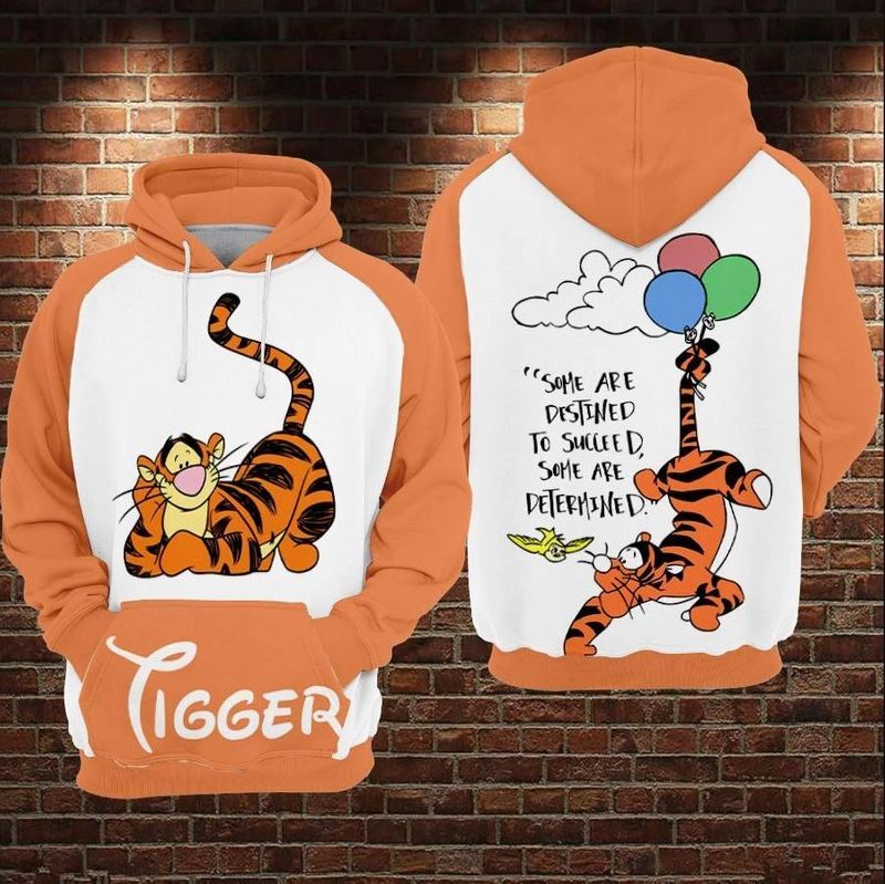 Tigger Orange Disney Winnie The Pooh Over Print 3d Zip 2 Hoodie