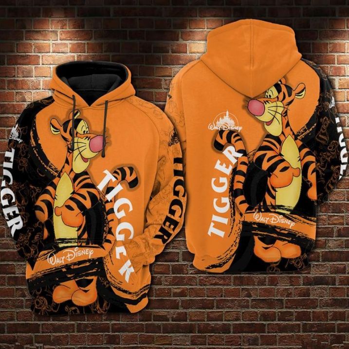 Tigger Winnie The Pooh Over Print 3d Zip 1 Hoodie