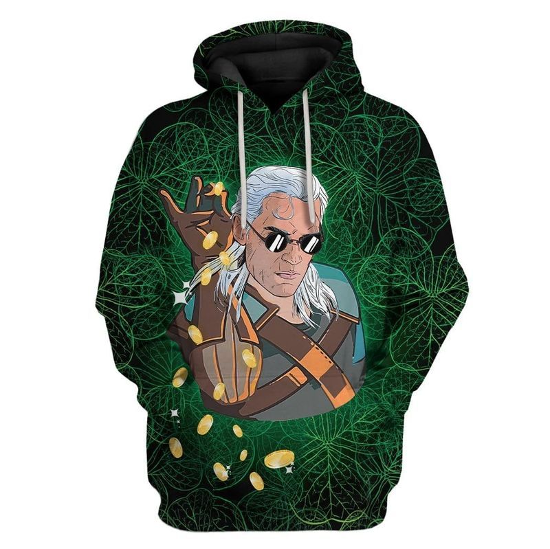 Toss A Coin On St Patricks Day Over Print 3d Zip Hoodie