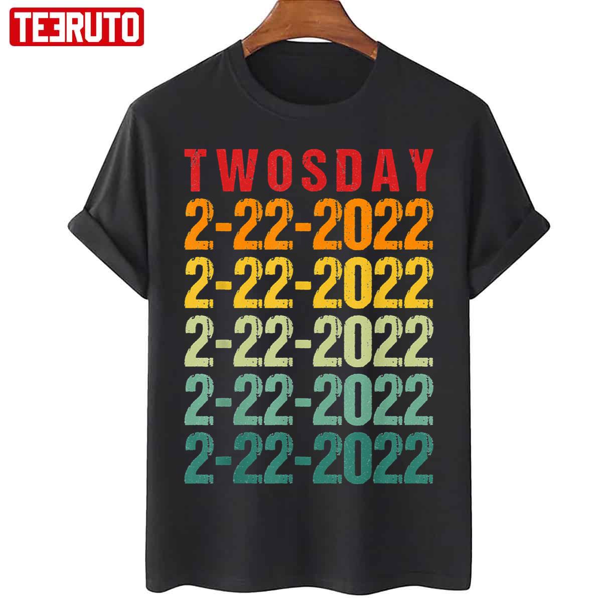 Twosday 02222022 Tuesday February 2nd 2022 Vintage Unisex T-Shirt