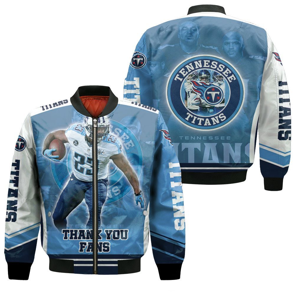 Tye Smith #23 Super Bowl 2021 Tennessee Titans Afc South Division Champions Bomber Jacket