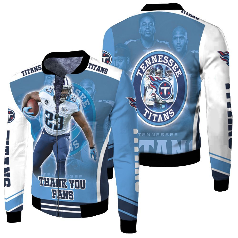 Tye Smith #23 Super Bowl 2021 Tennessee Titans Afc South Division Champions Fleece Bomber Jacket