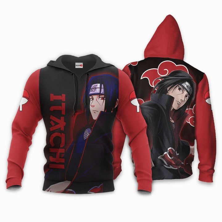 Uchiha Itachi Akatsuki Anime Manga 3d Zip Hoodie