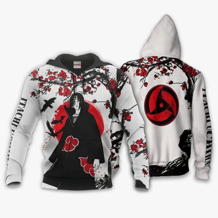 Uchiha Itachi Anime Manga Naruto 2 3d Zip Hoodie