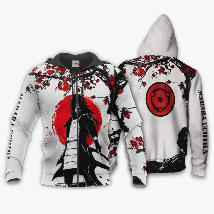 Uchiha Madara Anime Manga Naruto 3d Zip Hoodie