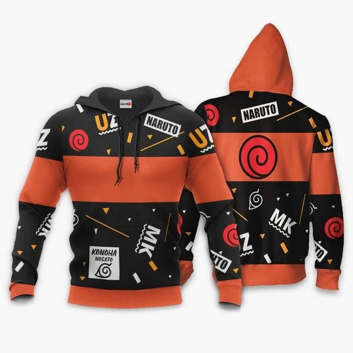 Uzumaki Naruto Konoha Nosato Symbols Anime Manga Naruto 3d T Shirt Zip Bomber Hoodie