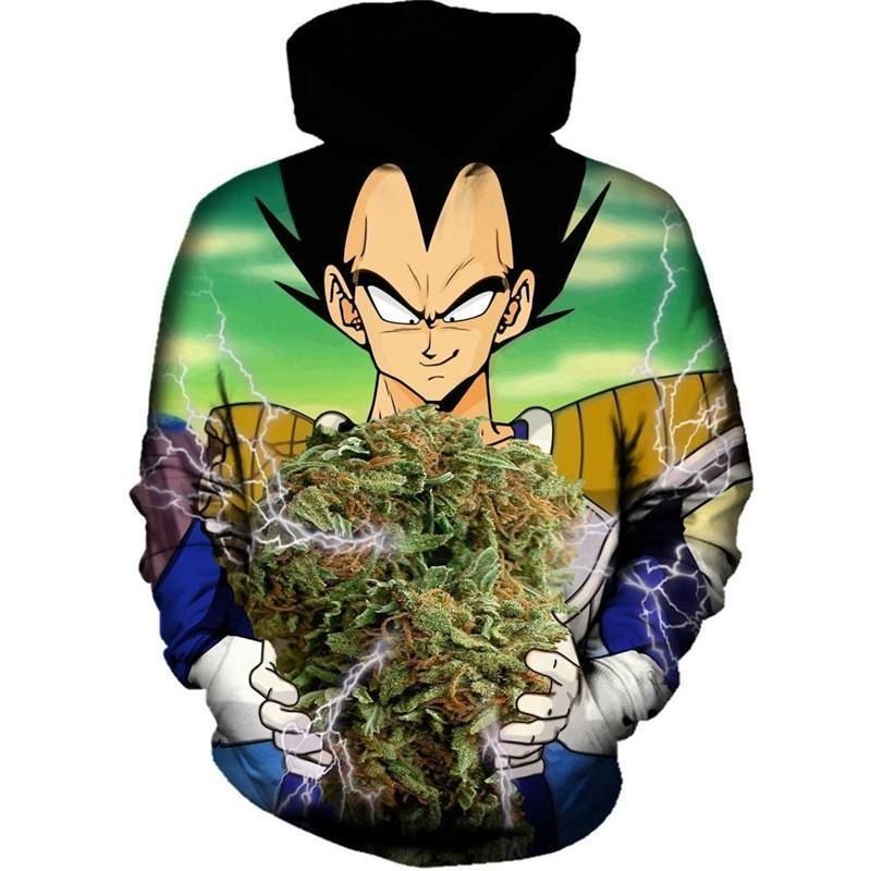 Vegeta Cartoon Dragon Ball Anime Manga 18 Over Print 3d Zip Hoodie